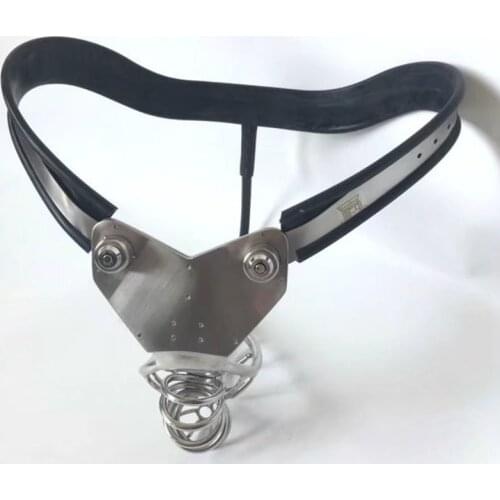 EMCC Male Chastity Belt Pants Cock Cage Anal Plug Stainless Steel Metal Chastity Device Penis Lock Cbt Sex Toys For Men BDSM