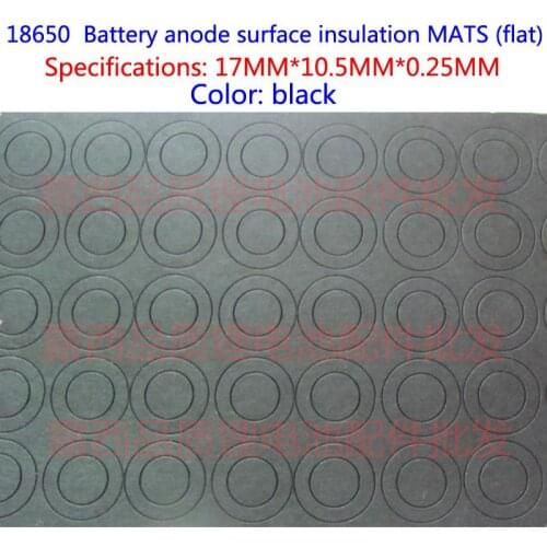 18650 lithium battery insulation gasket paper Pakistan fast insulating film 18650 flat surface pad insulation pad black sticker