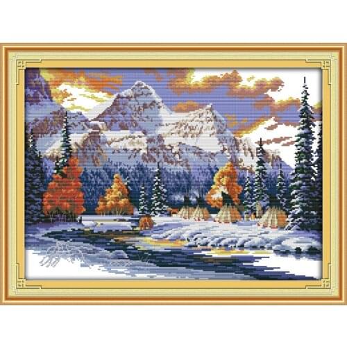 Everlasting Love The Snow Of Winter Chinese Cross Stitch Kits Ecological Cotton Stamped 11CT Christmas New Store Sales Promotion