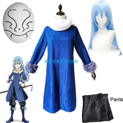 Rimuru Cosplay Costume That Time I Got Reincarnated as a Slime Rimuru Tempest Wig and Mask Accessories Halloween Uniform Suits