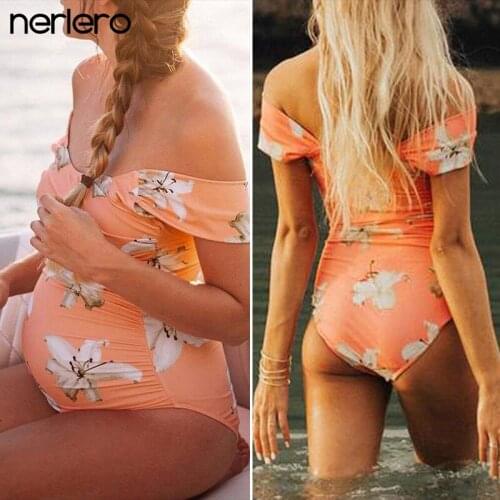 Maternity Swimsuit NEW 2021 Hot Sale Maternity Tankinis Women Flower Print Bikinis Swimsuit Women Summer Sexy Beachwear Pregnant