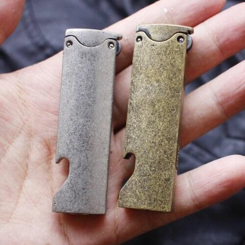 Metal Free Fire Torch Lighter Grinding Wheel Kerosene Oil Unusual Camping For Survival Lighter Opener Gasoline Gadgets For Men