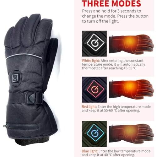 5V 4000mAh Motorcycle Gloves Waterproof Heated Guantes Moto Touch Screen Battery Powered Motorbike Racing Riding Gloves Winter