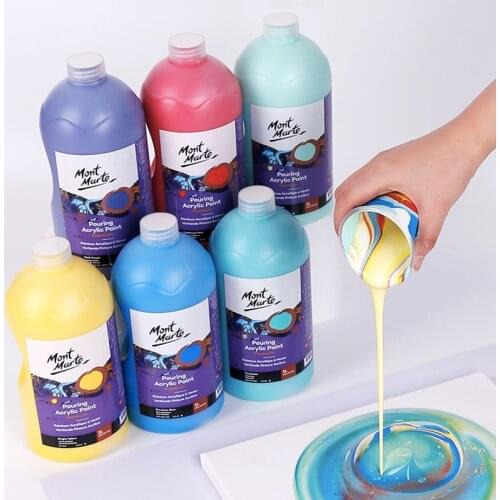 1L Acrylic Paint Set Fluid Marbling Paint Silicone Oil Acrylic Pouring Medium Fabric Drawing For Artist DIY Art Supplies