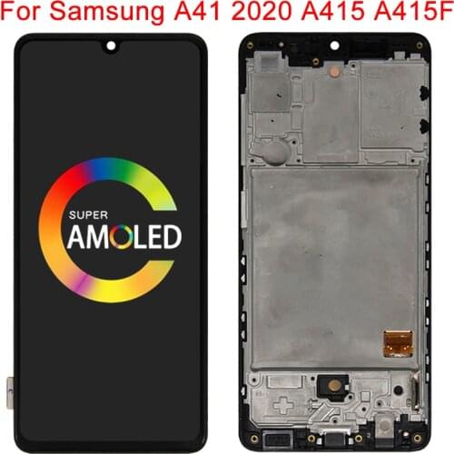 New Original For Samsung Galaxy A41 2020 A415F LCD Display With Frame Touch Screen 6.1" SM-A415F/DSN Display Panel Digitizer