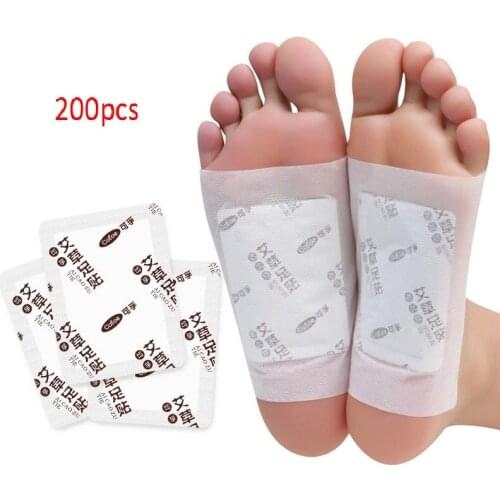 200/100Pcs (Patches+ Adhersives) Ginger/wormwood Detox Foot Patches Sleep Slimming toxin feet pads Dispel Dampness stick