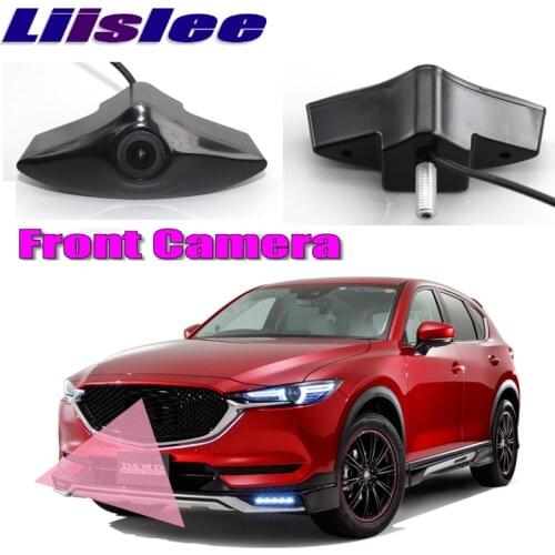LiisLee Car Front Camera Hood Mesh Logo Grille CAM For Mazda CX-5 CX5 KF 2017 2018 DIY Manually Control Channel Front Camera