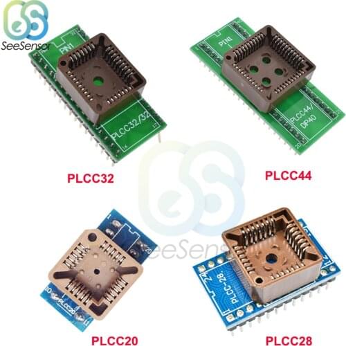 PLCC32 to DIP32 PLCC44 to DIP40 PLCC28 to DIP24 PLCC20 to DIP20 USB Universal Programmer IC Adapter Tester Socket for TL866CS