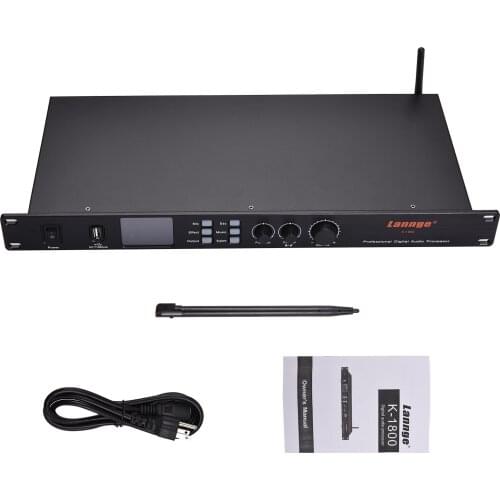 Protable Digital Audio Processor with 3.5mm Mic / USB Sound Card / BT Audio Input & XLR / 3.5mm Output for Home Karaoke KTV