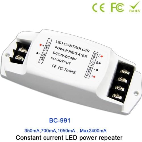 BC-991 1CH constant current led power repeater;DC12-48V input; 350mA/CH*1 or 700mA/CH*1 or 1050mA/CH*1 or 2400mA/CH*1 output