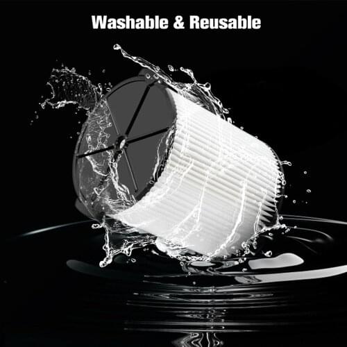 Wet/dry Vac Filter Replacement Washable for Ridgid VF4000 5-20 Gallons Vacuum Cleaner 1-layer Filter