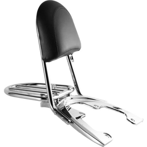 Motorcycle Sissy Bar Backrest with Pad Luggage Rack Kit For Harley VRSCAW VRSCDX VRSCX 2007-2011 2010
