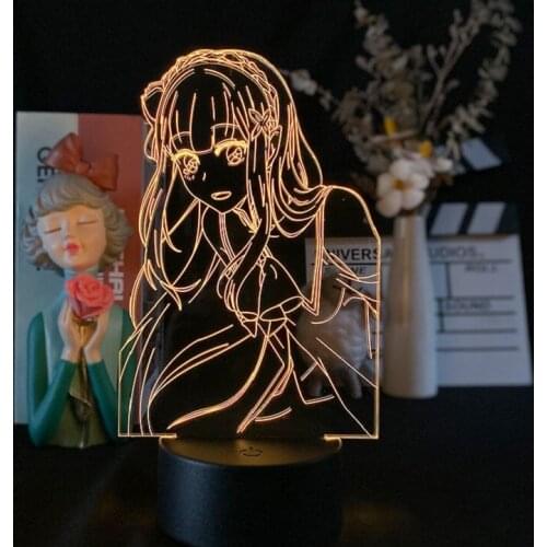 Plug Night Light LED Baby Room Lava Lamp 3D Re Zero Starting Life In Another World Anime Nightlight Bluetooth Base Fans Kid Gift