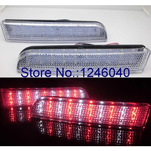 Clear lens LED Rear bumper reflector light tail brake fog stop lamp for Mitsubishi Lancer Evolution X EX EVO RVR Outlander 08-14