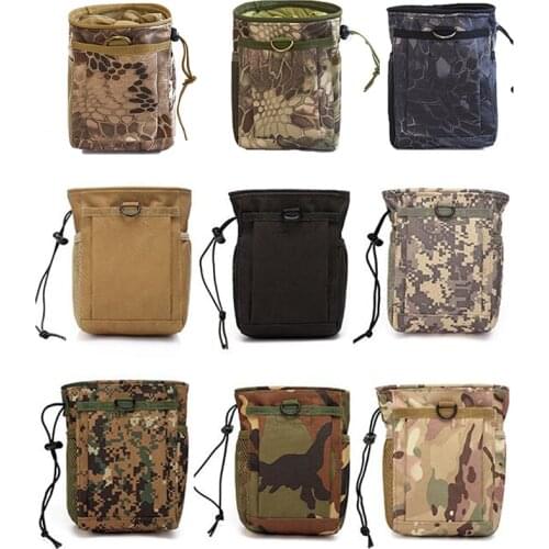 Protable Molle Utility Hunting Rifle Pouch Ammo Tool Pocket Tactical Gun Magazine Dump Drop Reloader Pouch Pistol Cartridge Bag