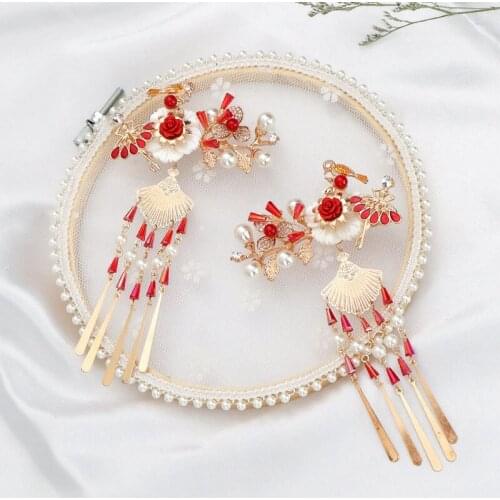 Bride Tiara Show Wo Clothing Toast Dress Headpiece Tassel Phoenix Crown Accessories Classical Wedding Accessories LB