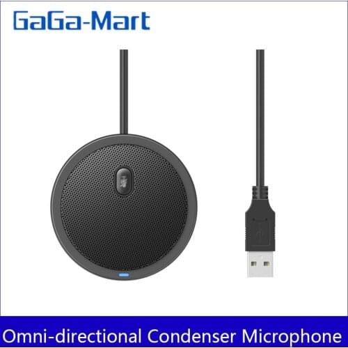 UM02 USB Omni-directional Condenser Microphone Mic for Meeting Business Conference Computer Desktop Laptop PC Voice Chat Video