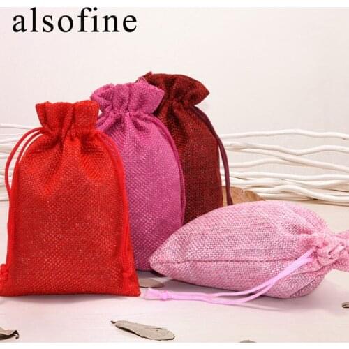 Hot Sale Linen Empty Bag Small Drawstring Bag Jewelry Bag Storage Bag Mosquito Repellent Chinese Medicine Bag Sachet Bead Bag
