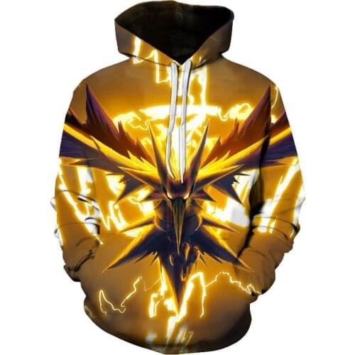 2020 New Arrival Space Anime Elf Baby Pullover Animal 3D Digital Print Hoodie Long Sleeve Sweatshirt Mens Street Mens Sportswe