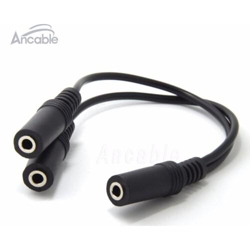 5 Pack Stereo 3.5mm 1-Female to 2-Females Splitter Cable & Gender Changer