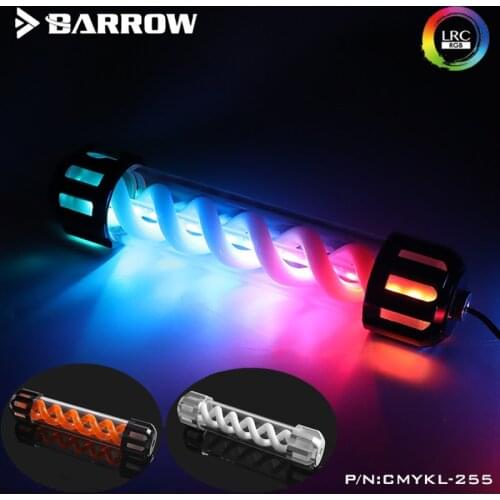 Barrow DNA cylinder computer case watercooling reservoir LRC 2.0 5V RGB water tank 155/205/255/305mm length /50mm,Oil reservoir
