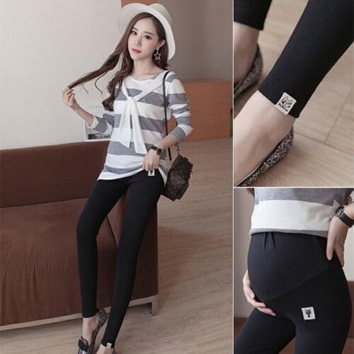 Large Size Casual Maternity Pants 3Colors Spring Autumn Pregnant Women Leggings Adjustable Waist Maternity Clothing Trousers