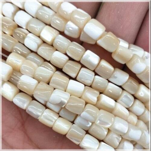 140pcs seawater shell beads drum shape saltwater mother of pearl size 5x6mm top fashion shell strings with bracelets making
