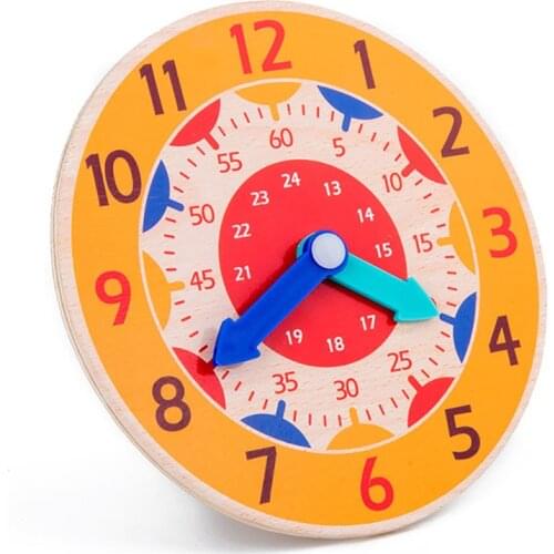 Kids Montessori Clock Toys Wonden Montessori Materials Time Teaching AIDs Educational Toys For Children Clock Learning Toys
