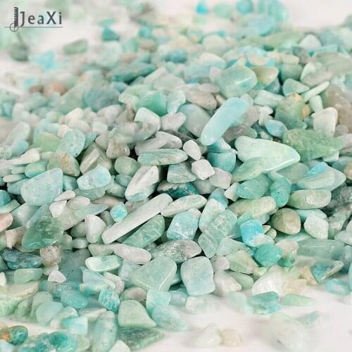 Extra 10Gram Free 100 Gram Natural Amazonite Gemstone Mineral crushed stone Tumbled stone Home Fountain Decor Healing Reiki