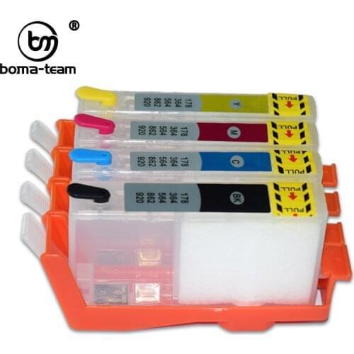 HP178xl 178 4Colors Refillable Ink cartridge For HP photosmart B109a b110a b209a b210a 178 cn216c cn245c cd035c q8444c printers