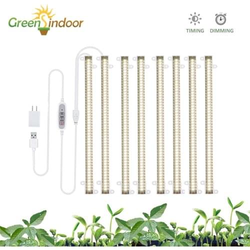 Indoor Phytolamp For Plants 3200K Warm White Led Grow Light With Usb Timer Dimming Grow Lamp 2pcs Light Bars Hydroponics Kit
