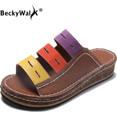 Summer Women Sandals Platform Sandals Comfortable Open Toe Casual Shoes Woman Wedge Slides Beach Women Shoes Thick WSH3636