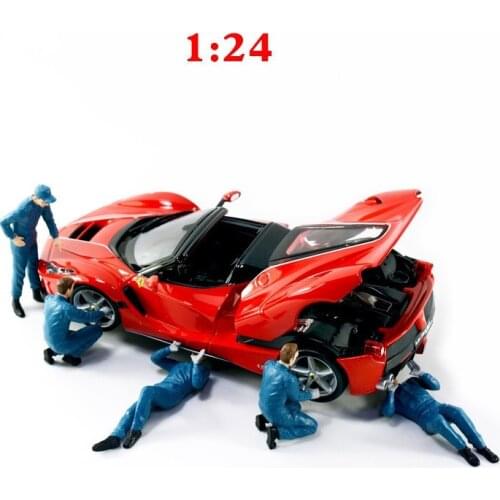 1:24 Scale Resin Die-casting Miniature Figure Model Repairman Scene layout Macro photography collection toy