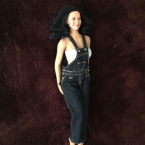 1/6 Female soldier clothes denim overalls model for 12 inch action figure