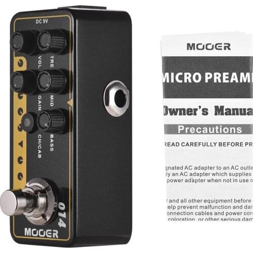 Mooer MICRO PREAMP Series 014 Taxidea Taxus Modern-day Classic Digital Preamp Preamplifier Guitar Effect Pedal with True Bypass