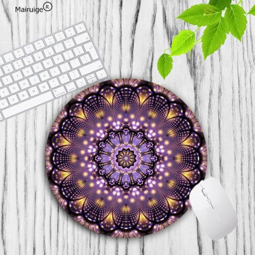 Mairuige Mandala flowern New Small Size Round Mouse Pad Non-Skid Rubber Pad Special Offer Luxury mousepad For Cute mouse Pad
