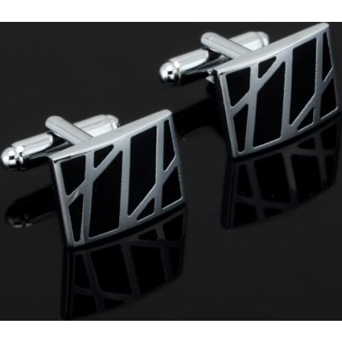 Newest Luxury Fashion Black stripes Cufflink For Mens&Women High Quality Vintage Antique France Shirt Cuff Links For Men Jewelry