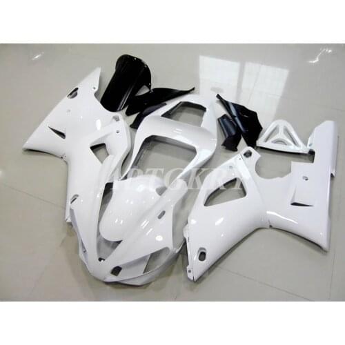 New ABS Plastic Shell Motorcycle Fairing kit Fit For YAMAHA YZF R1 2000 2001 YZF-R1 YZF 1000R Bodywork set Custom White