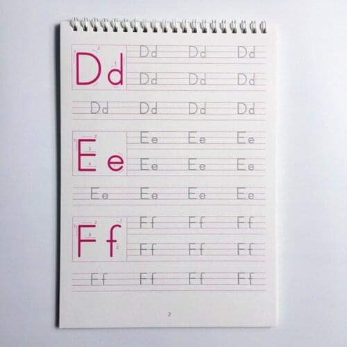 1 pcs Children Alphabet ABC groove copybook English 26 alphabet Exercise book Kindergarten baby pre-school to write the text