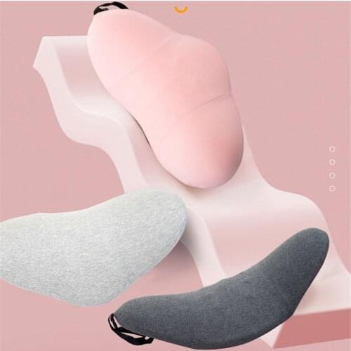 Memory Foam Lumbar Pillow Rollable Pregnant Waist Pad Washable Lumbar Support Backrest Mat Bed Cushion Detachable Back Pillow