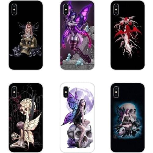 Transparent TPU Shell Cover Gothic Skull Fairy For HTC One U11 U12 X9 M7 M8 A9 M9 M10 E9 Plus Desire 630 530 626 628 816 820 830