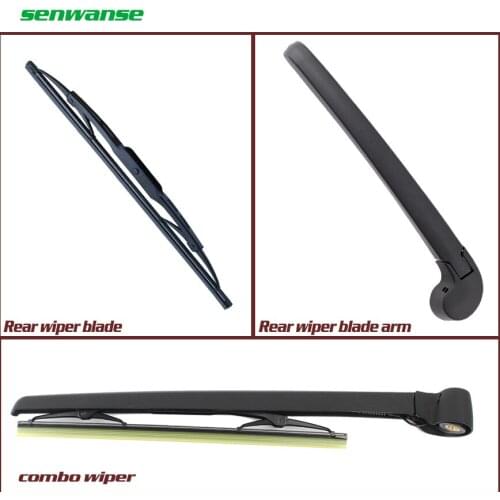 Senwanse Rear wiper bade and rear wiper arm for Audi Q7 4L 2006-2016 Auto windshield windscreen wiper blade