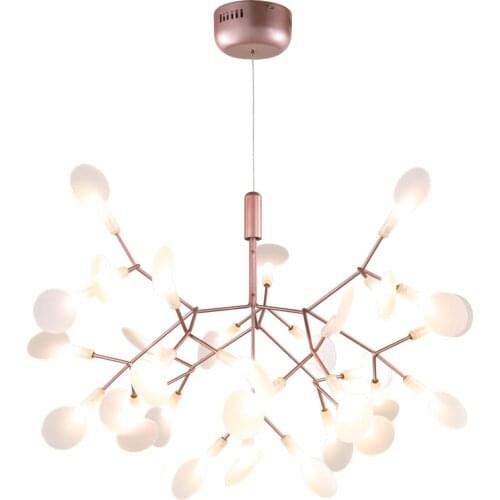 Nordic Modern Firefly Designer Chandeliers Creative Branches Personalized Iron Arylic Pendant Lamp Living Room Hanging Lights