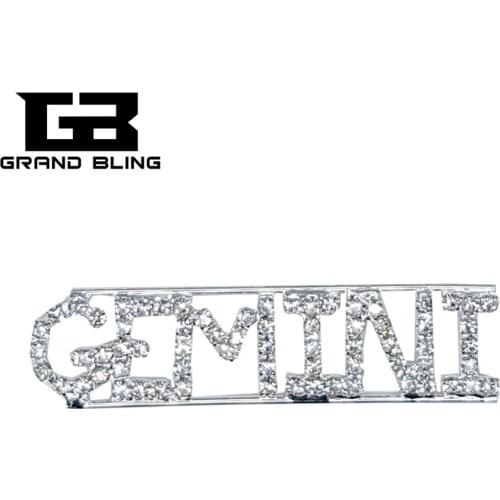 Constellation Theme Crystal Brooch Gift "GEMINI" Lapel Pin