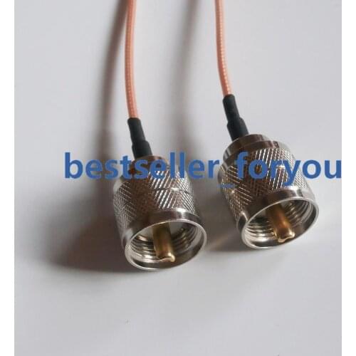 UHF male PL259 to UHF male pigtail cable RG316 30cm 12" for wireless router