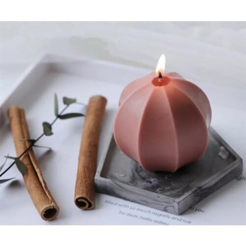 Geometry Ball Shape Candle Molds DIY Aromatherapy Plaster Mold Ice Cube Chocolate Mould Candle Making Tools Clay Crafts