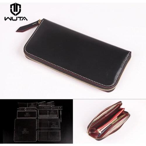 WUTA 965 Acrylic Template Leathercraft Pattern Set Model for DIY Men Classic Zipper Handbag Lady Clutch Women Long Wallet Casual