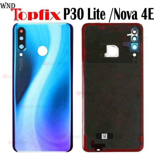 For Huawei Nova 4e Back Battery Cover Door Rear Glass Housing Case 6.15" For Huawei P30 Lite Battery Cover P30Lite housing case