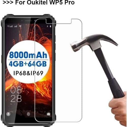 For Oukitel WP5 Pro Tempered Glass Screen Protector 9h Safety Protective Glass Front LCD Film on Oukitel WP5Pro Toughend Glass