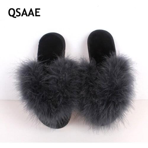 2019 New Women Comfortable Fur Slippers indoor Shoes Wool Slipper Home Footwear Flat Heel Fashion House Slippers AWM59